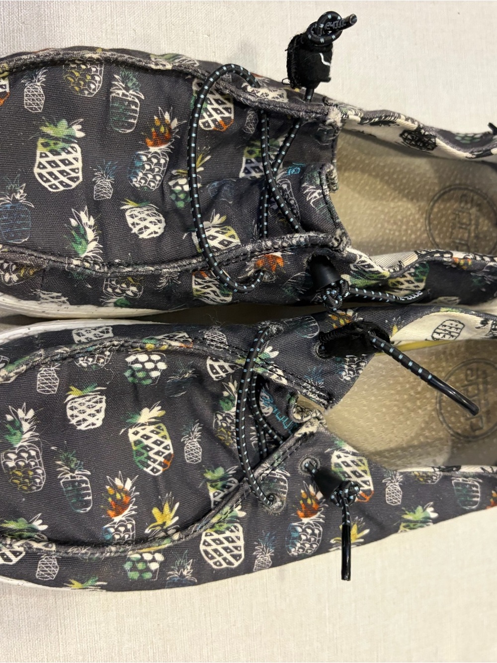 Hey Dude Dark Navy Pineapple-Print Slip-On shoes
